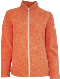 Ivanhoe gilet zippé en laine pour femme Beata Coral Rose-Orange