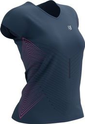 Compressport Performance Women's Short Sleeve Jersey Blue/Pink
