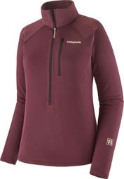 Polar Patagonia R1 Ultralight 1/2 Zip Rosso Donna