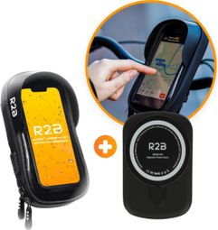Support Téléphone pour Velo - Etanche Pour vélo - Rotation à 360 Degrés Noir + Banque d'énergie 10 000 mAh