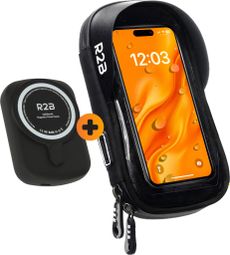 Support Téléphone pour Velo - Etanche Pour vélo - Rotation à 360 Degrés Noir + Banque d'énergie 10 000 mAh