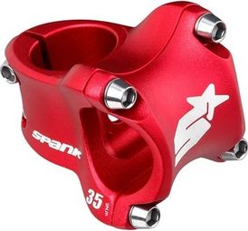 Spank Spike Race 2 stuurpen 0° 31,8 mm Rood