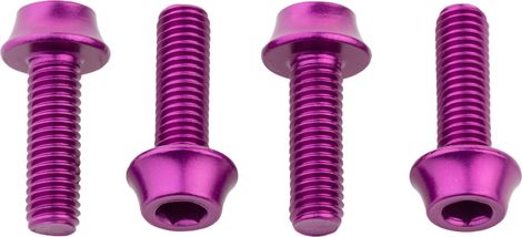 Pernos de jaula de botella de agua Diente de lobo (x4) M5x15 mm Morado