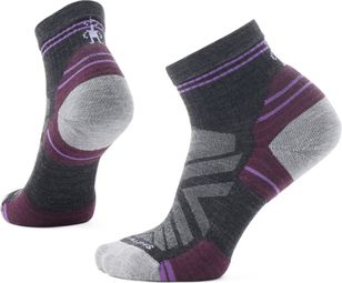 Smartwool Targeted Cushion Ankle Hiking Socks for Women, Gray/Purple