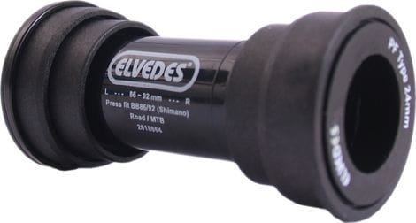 Elvedes Press Fit BB86 / 92 24mm Shimano Innenlager Schwarz
