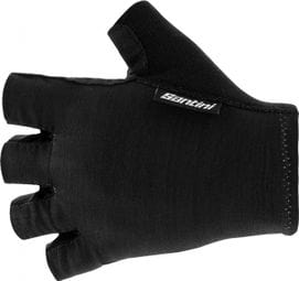 Santini Cubo Short Gloves Black