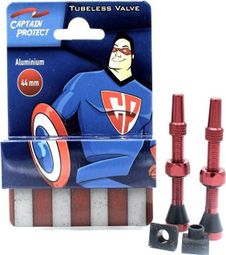CAPTAIN PROTECT - Paire de valves Alu. 44 Mm - Rouge | Alltricks.fr