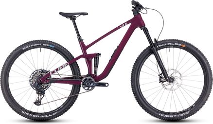 Cube Stereo One44 C:68X SLX volledig geveerde MTB Sram GX Eagle AXS 12S 29'' Roze Wijn Rood 2023