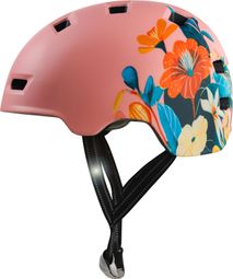 Casque vélo et skate | Fleur Rose L (57-61 cm) | Certifié EN1078