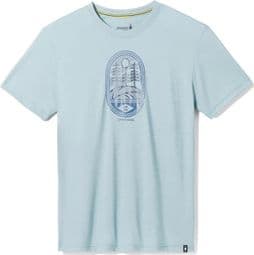 T-Shirt Manches Courtes Smartwool Mtn Trail Graphic SST Bleu