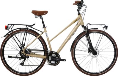 Produit Reconditionné - Vélo de Ville Femme Bicyklet Colette Shimano Acera/Altus 8V 700 mm Beige