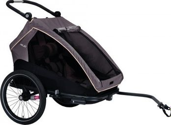 XLC Duo S 20'' Child Trailer Anthracite Grey Beige