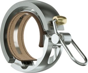 Knog Oi Luxe Fietsbel - Groot (23,8 - 31,8 mm) Zilver
