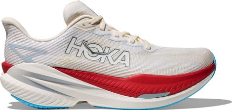 Hoka Mach X 3 Laufschuhe Weiß/Rot Herren