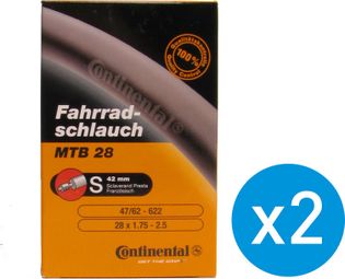 Continental Pack de 2 Chambres à Air MTB 29'' Presta