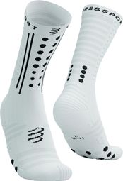 Chaussettes Compressport Aero Socks 2.0 Blanc/Noir