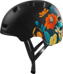 Casque vélo et skate | Fleur Noire L (57-61 cm) | Certifié EN1078