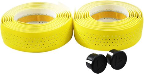 Guidoline Velox soft grip perfore jaune- epaisseur 2.5mm