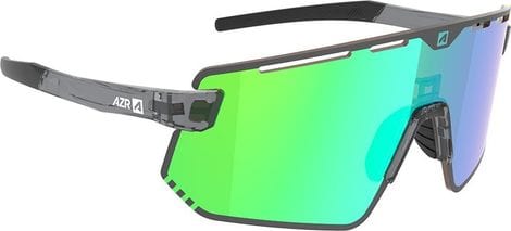 Lunettes AZR Flash RX Crystal Noir verni/Ecran hydrophobe vert