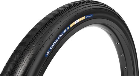 Panaracer GravelKing SemiSlick+ Gravel Tire 700 mm Tubeless Ready Folding ZSG Gravel Compound BeadLock TuffTex+ Black