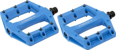 Paar Insight Thermoplastic DU Flat Pedals Blue