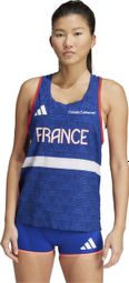 adidas Performance Adizero Team France Tank Dames Blauw