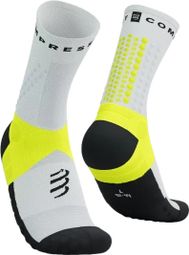 Compressport Ultra Trail Socks V2.0 Hight Weiß/Schwarz/Gelb