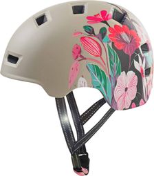 Casque vélo et skate | Fleur Grise M (54-57 cm) | Certifié EN1078