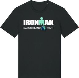 Camiseta de manga corta Ironman Suiza negra para hombre