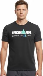 Ironman Zwitserland Zwart Heren T-Shirt Korte Mouw