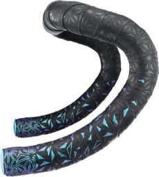 Supacaz Super Sticky Kush Star Fade Blue Refractor Handlebar Tape with End Caps
