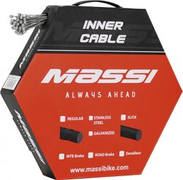 Caja De 50 Cables De Freno De Bicicleta De Montaña Inox Massi Workshop 1.5x1700mm