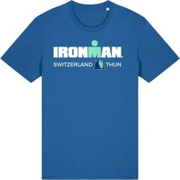 Ironman Zwitserland Korte Mouw T-Shirt Koningsblauw Heren