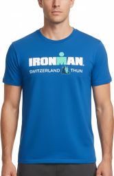 Ironman Zwitserland Korte Mouw T-Shirt Koningsblauw Heren