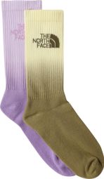 The North Face Everyday Dip-Dye sokken paars/geel (2 paar)