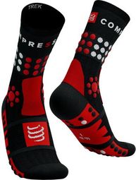 Chaussettes Compressport Trekking Socks Noir/Rouge/Blanc