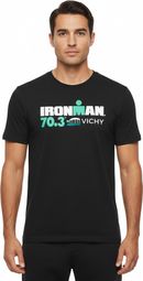 Ironman 70.3 Vichy Zwart Korte Mouw T-Shirt voor Mannen