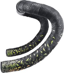 Supacaz Super Sticky Kush Star Fade-stuurlint in smaragdgroen met Refractor-effect, inclusief dopjes