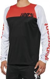 R-Core 100% Long Sleeve Jersey Zwart / Racer Rood