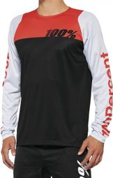 Langarmtrikot 100% R-Core Schwarz / Racer Rot