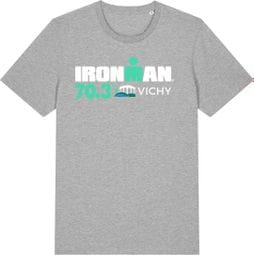 Ironman 70.3 Grijs Vichy Korte Mouw T-Shirt voor Mannen