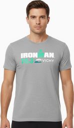 Ironman 70.3 Grijs Vichy Korte Mouw T-Shirt voor Mannen
