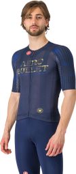 Maillot Castelli Remco Aero Bullet 8S Hombre manga corta Azul/Dorado