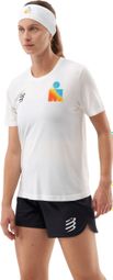 Compressport Training Ironman 2025 Kurzarmtrikot Weiß Damen