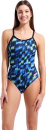 Maillot de Bain Arena Aqua Gleam Dos Lightdrop Bleu/Vert Femme