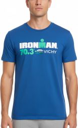 Ironman 70.3 Vichy Korte Mouw T-Shirt Koningsblauw Heren