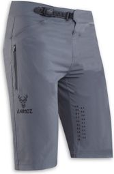 Pantalón corto Animoz Wild Grey con piel