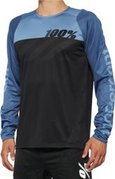 R-Core 100% Long Sleeve Jersey Zwart / Staatsblauw