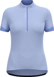 Maillot de manga corta para mujer Odlo Essentials 1/2 Zip Azul