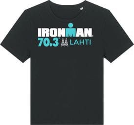 Camiseta negra de manga corta Ironman 70.3 Finlandia para mujer